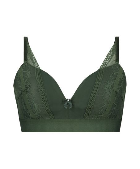 Cleo padded non-underwired bra, Green