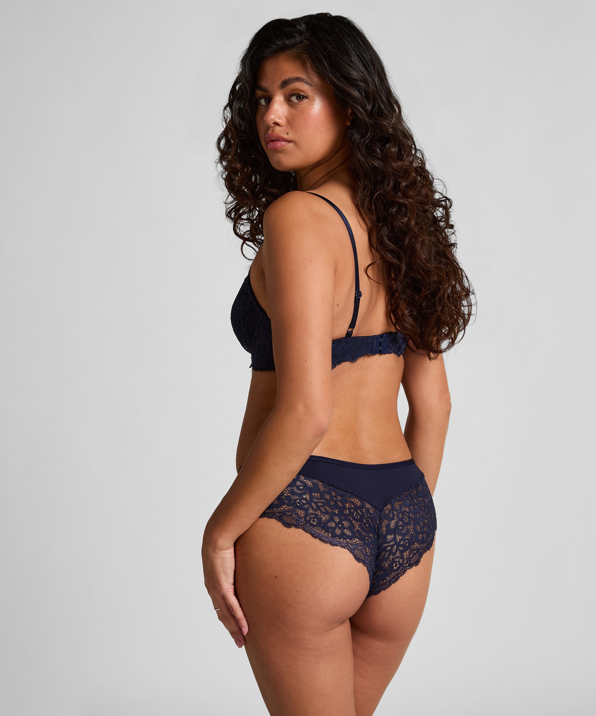 Marine Padded Underwired Bra, Blue, main