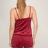 Pyjama Cami Velours Lace, Red