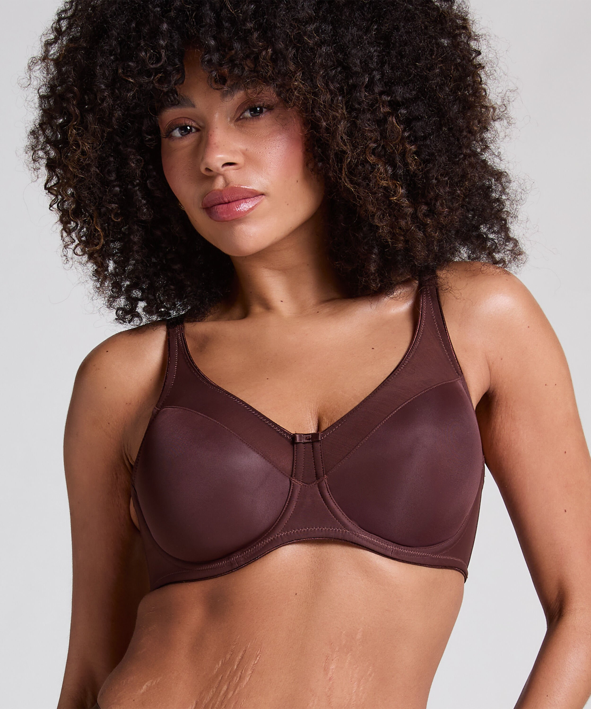 Nina Non-Padded Underwired Minimizer Bra, Brown