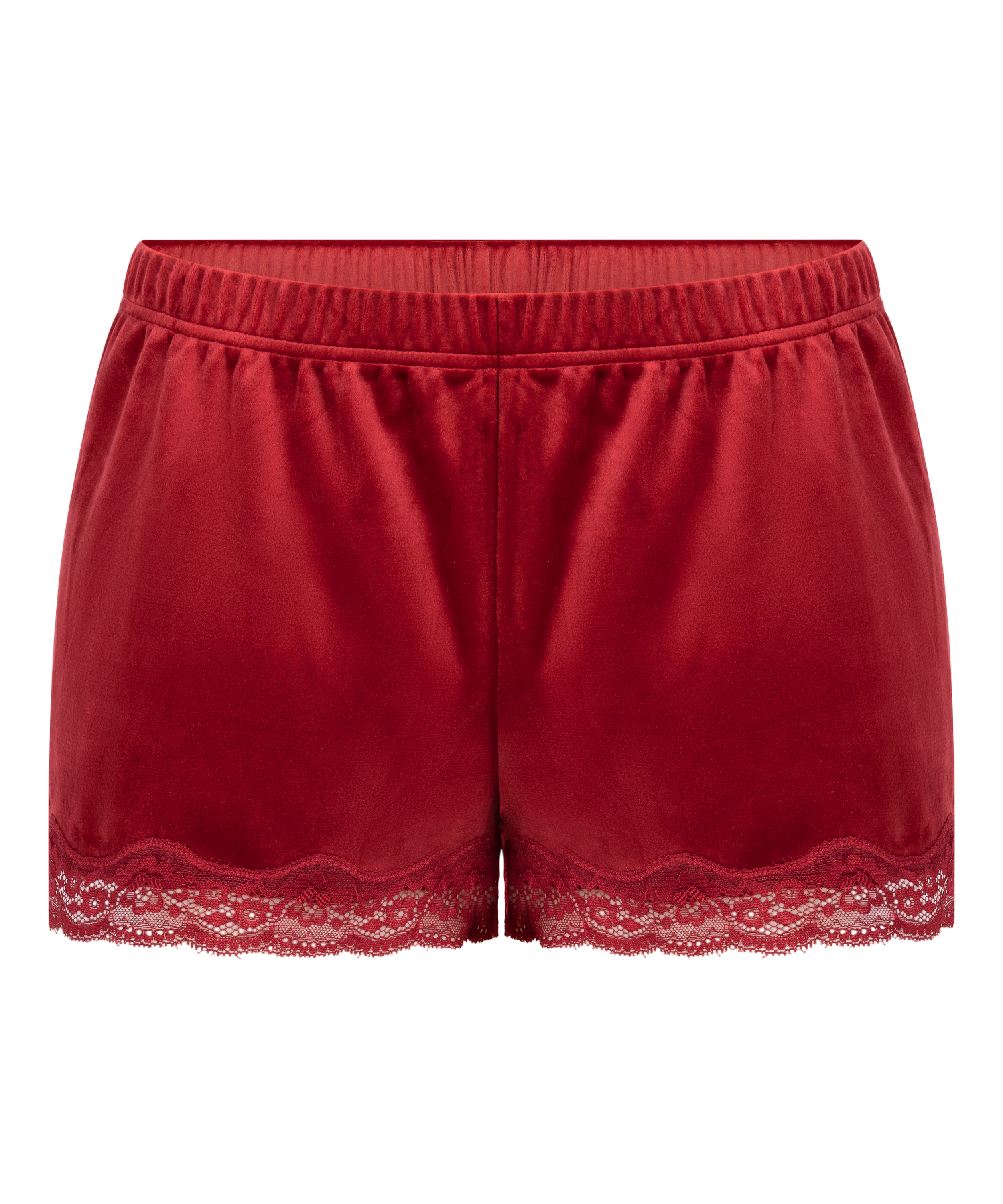 Short Velours Lace, Red, main