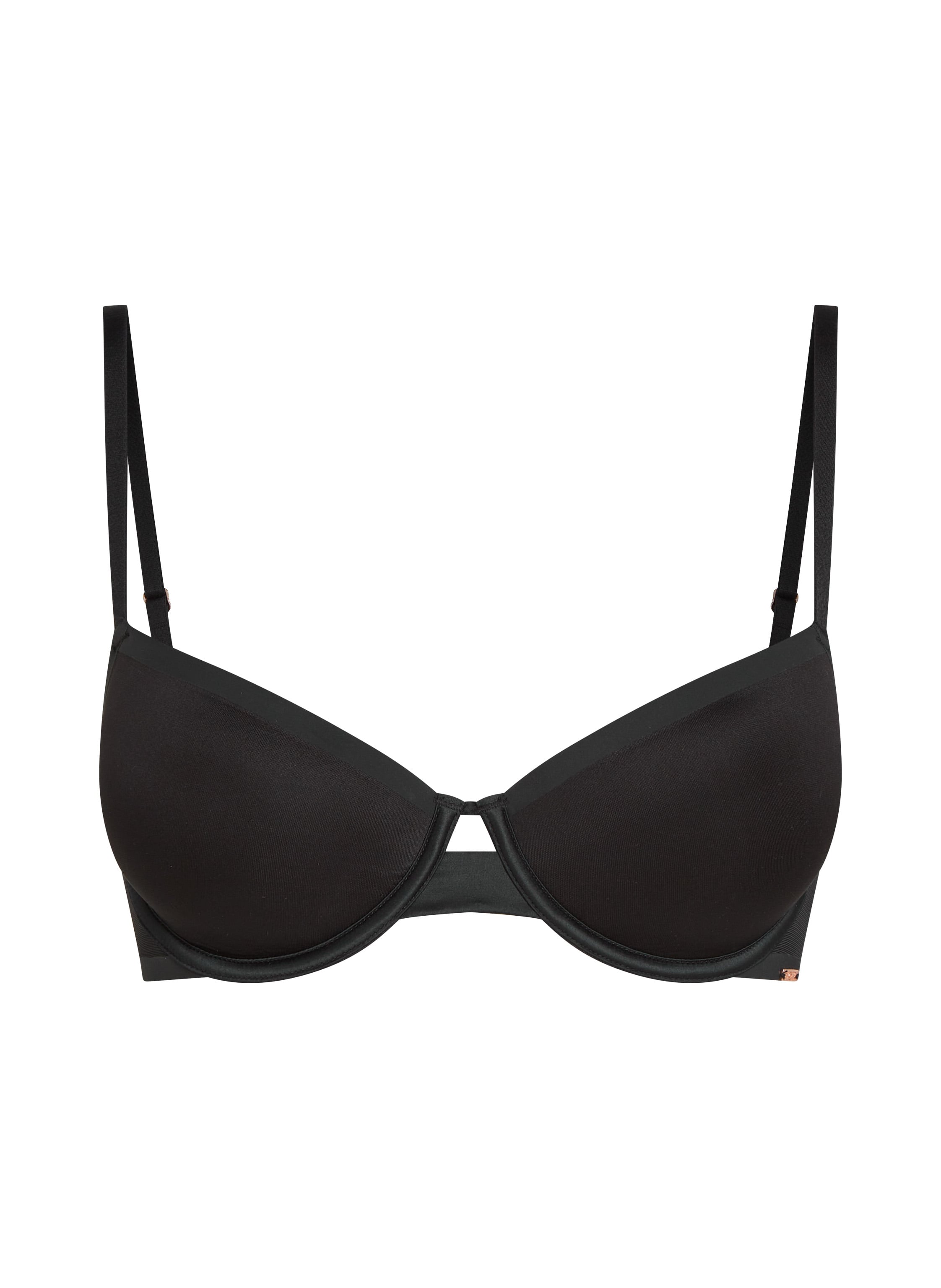 Essential Padded Underwired Push-Up Bra, Black, main