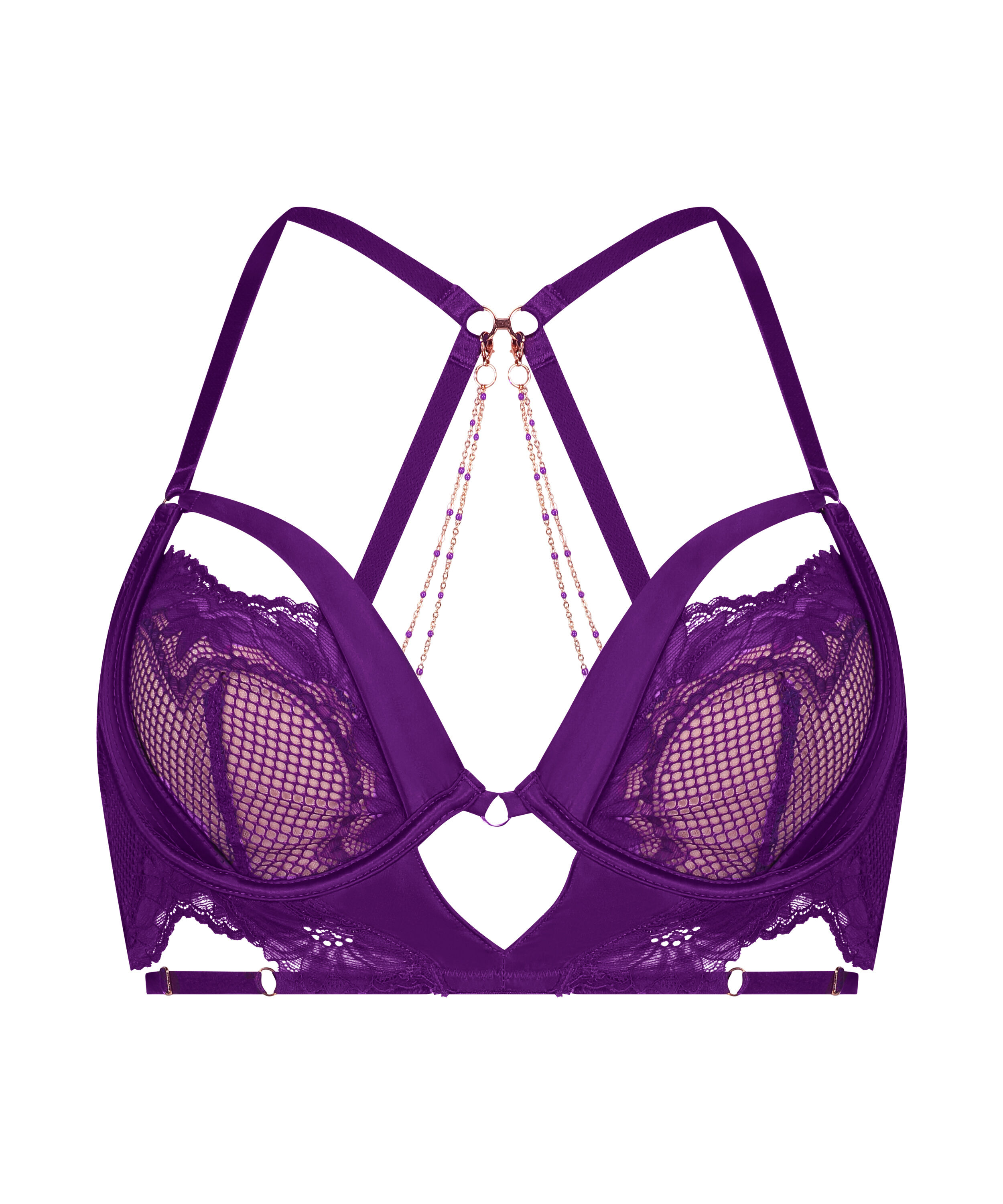Belladonna Non-Padded Underwired Longline Bra, Purple