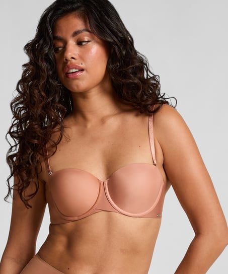 Jane Padded Strapless Underwired Bra, Brown