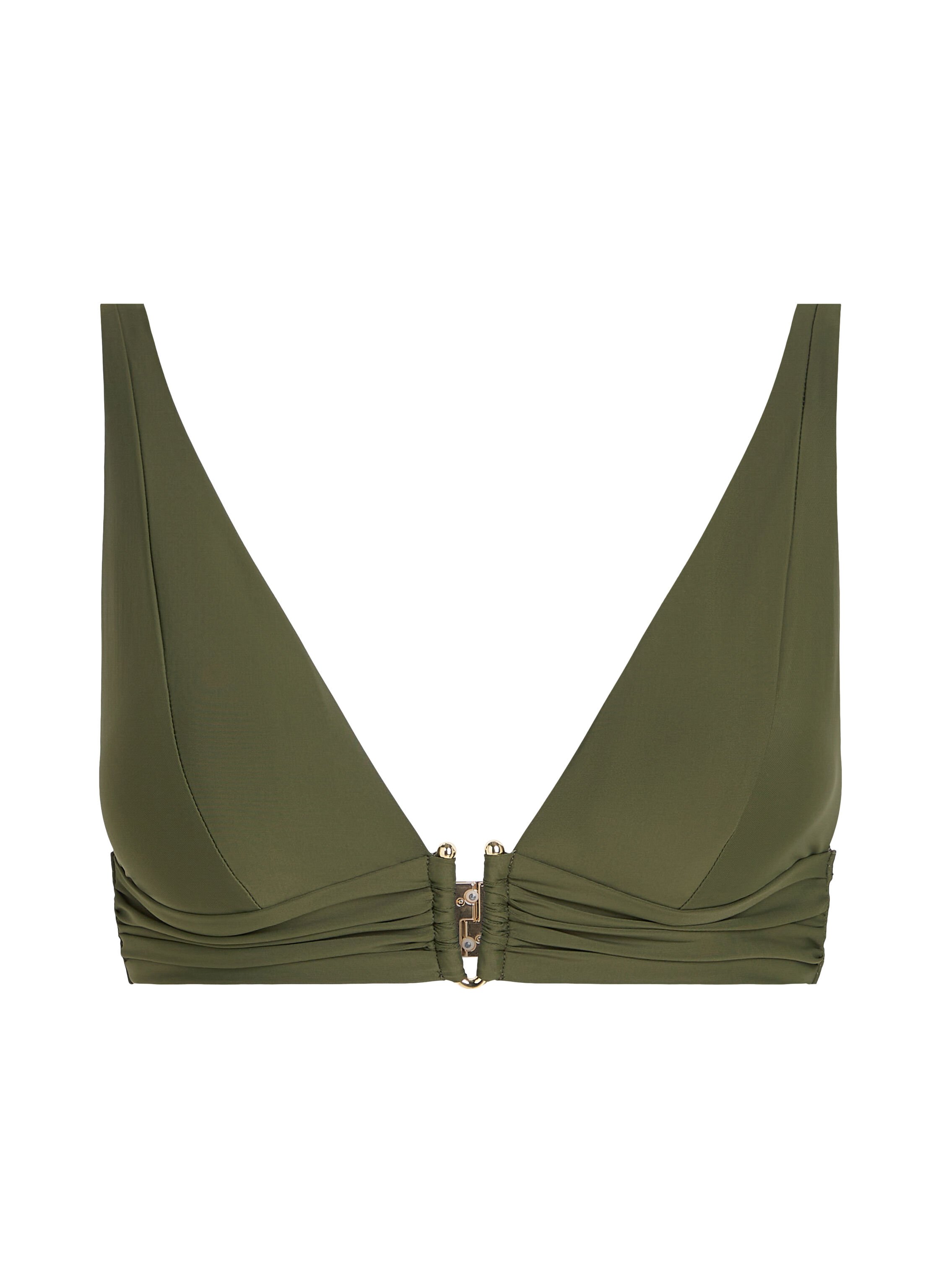 Luna Triangle Bikini Top, Green