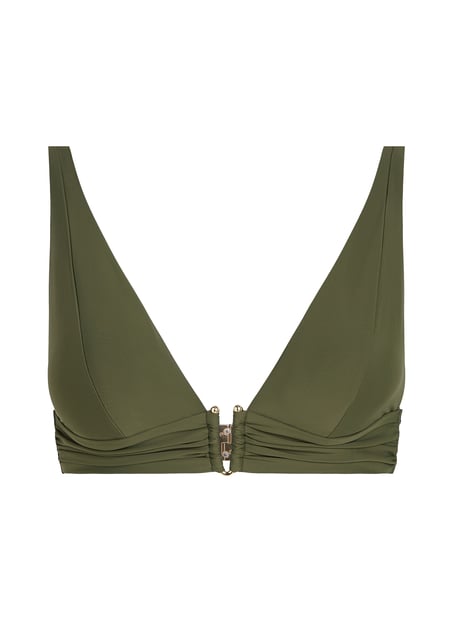 Luna Triangle Bikini Top, Green