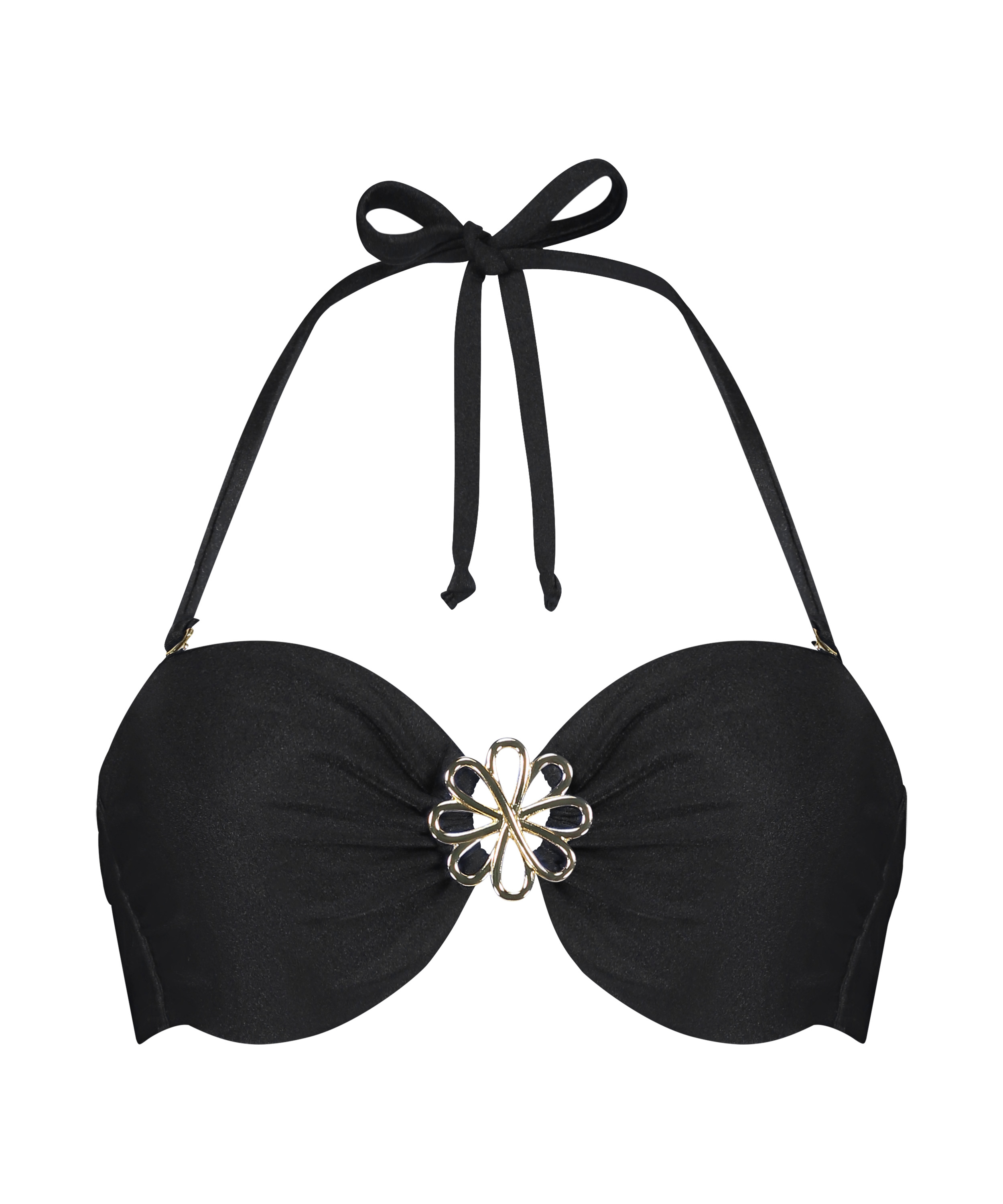 Yucatan Bandeau Bikini Top, Black, main