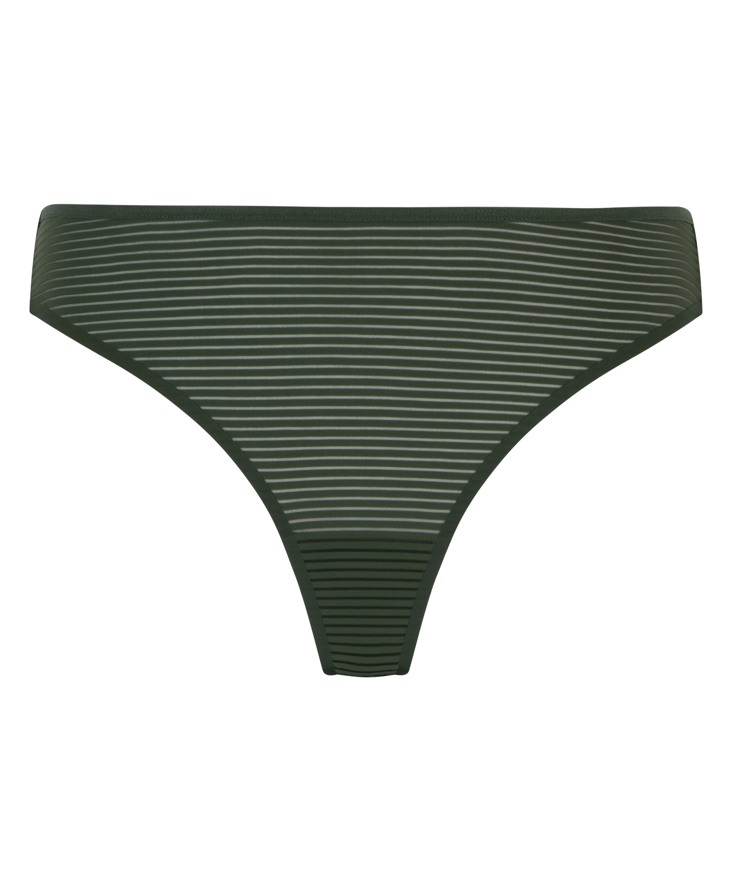 Invisible thong Stripe mesh, Green, main