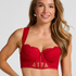 Whitney Padded Underwired Longline Bra, Red