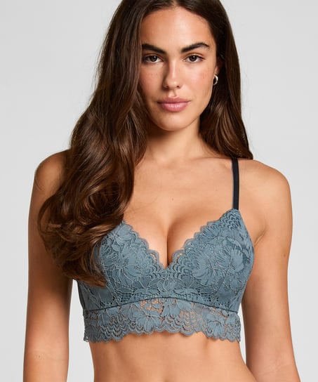Andrea Padded Non-Wired Bra, Blue