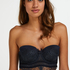 Amora Padded Longline Underwired Bra, Blue