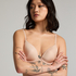 Transparent Back Multiway Padded Underwired Bra, Beige