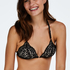 Marina Padded Triangle Bralette, Black