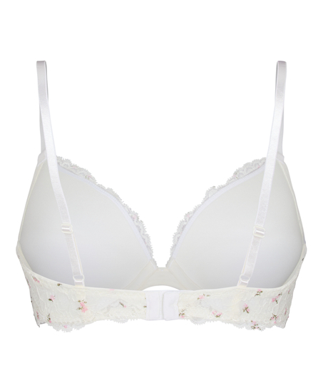 Marine Padded Push-Up Underwired Bra, White