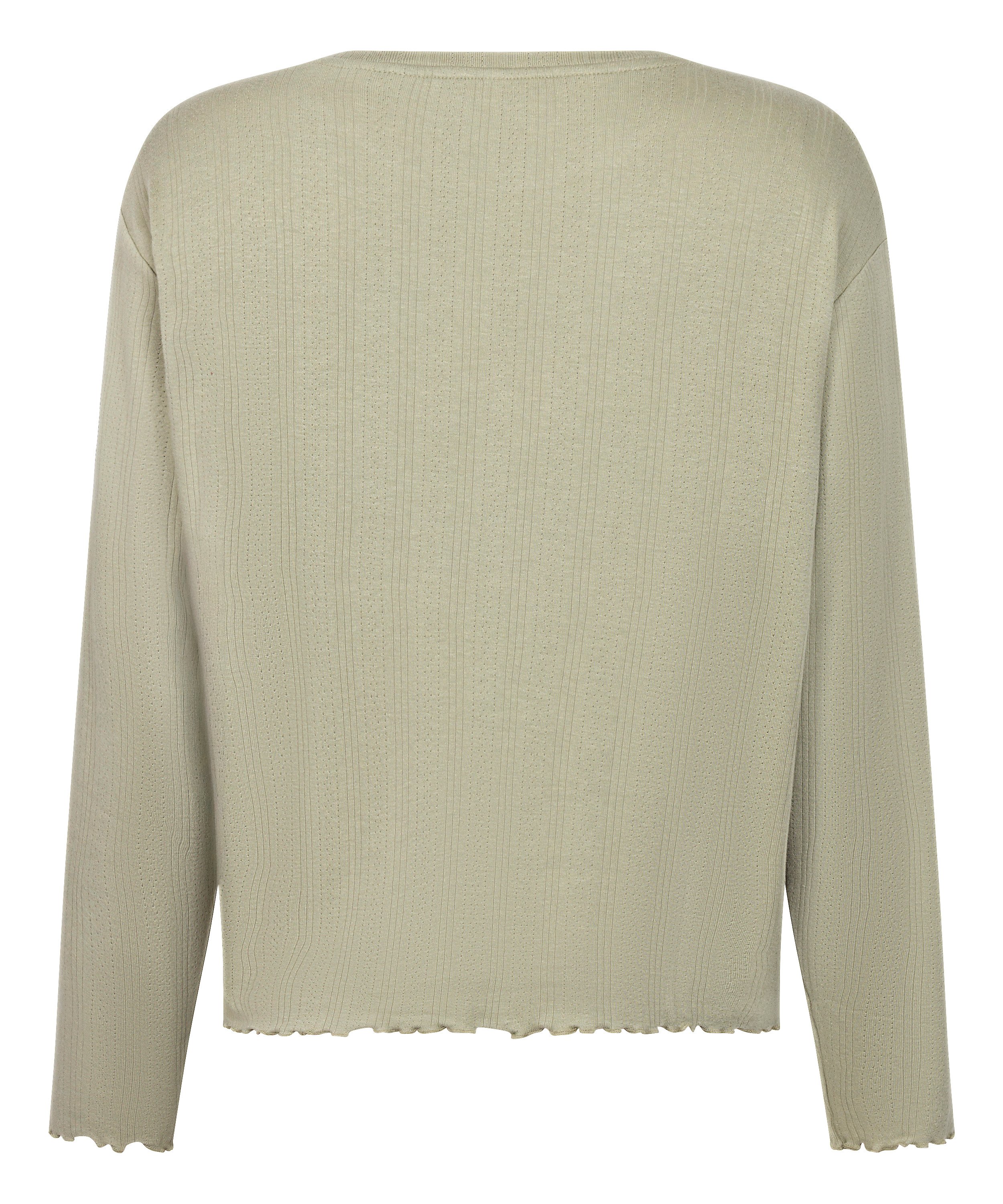 Pyjama Top Loose Pointelle, Green, main