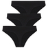 Multipack Cotton Thong, Black