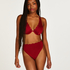Scallop Non-Padded Underwired Bikini Top, Red