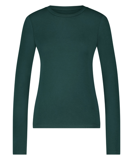 Long-Sleeved Pyjama Top, Green