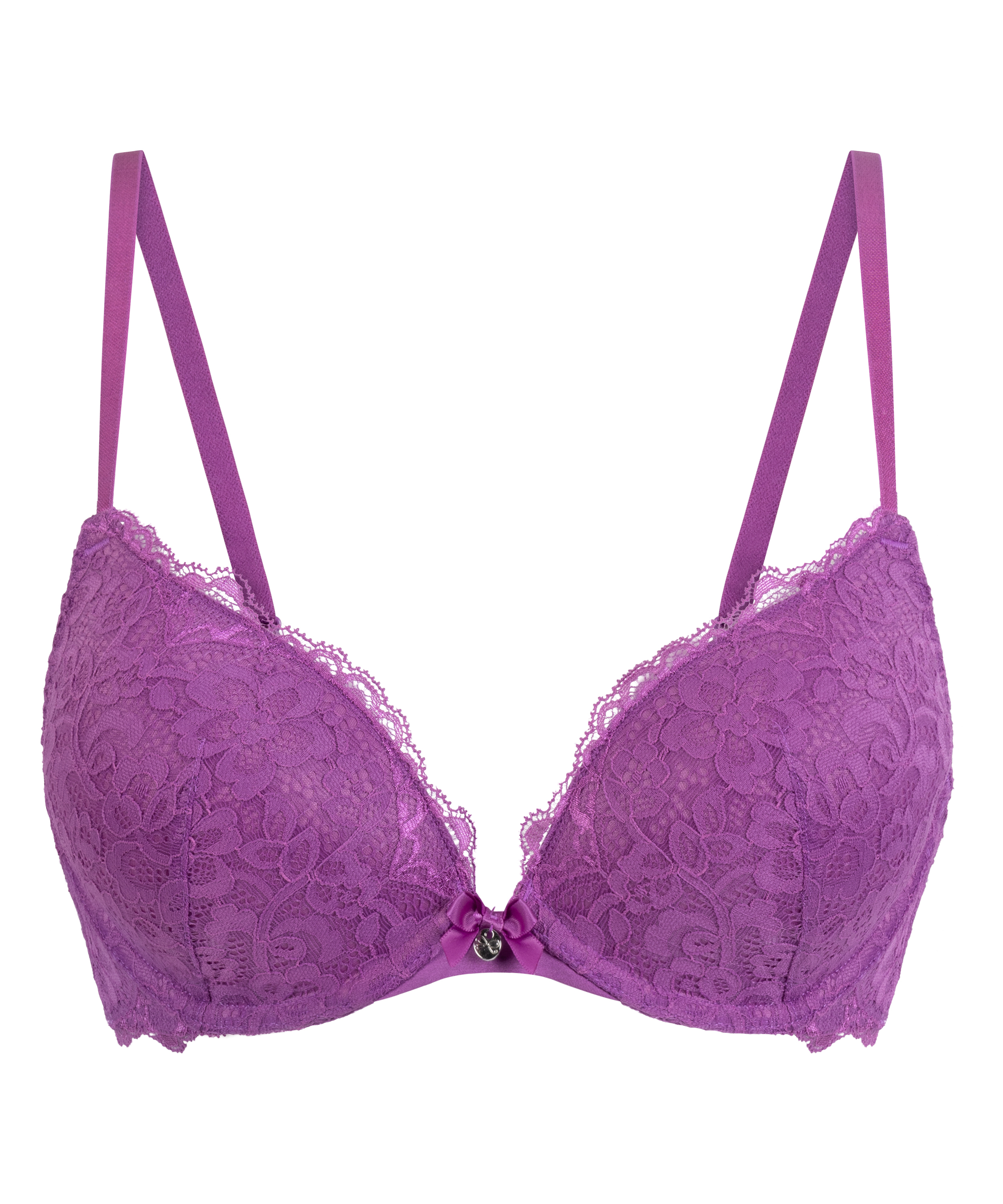 Marine Padded Push-Up Underwired Bra, Purple, main