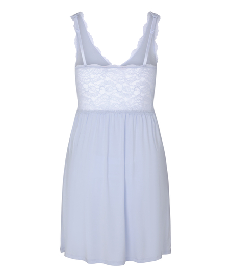 Nora Lace Slip Dress, Blue