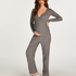 Brushed Rib Maternity Pyjama Set, Gray