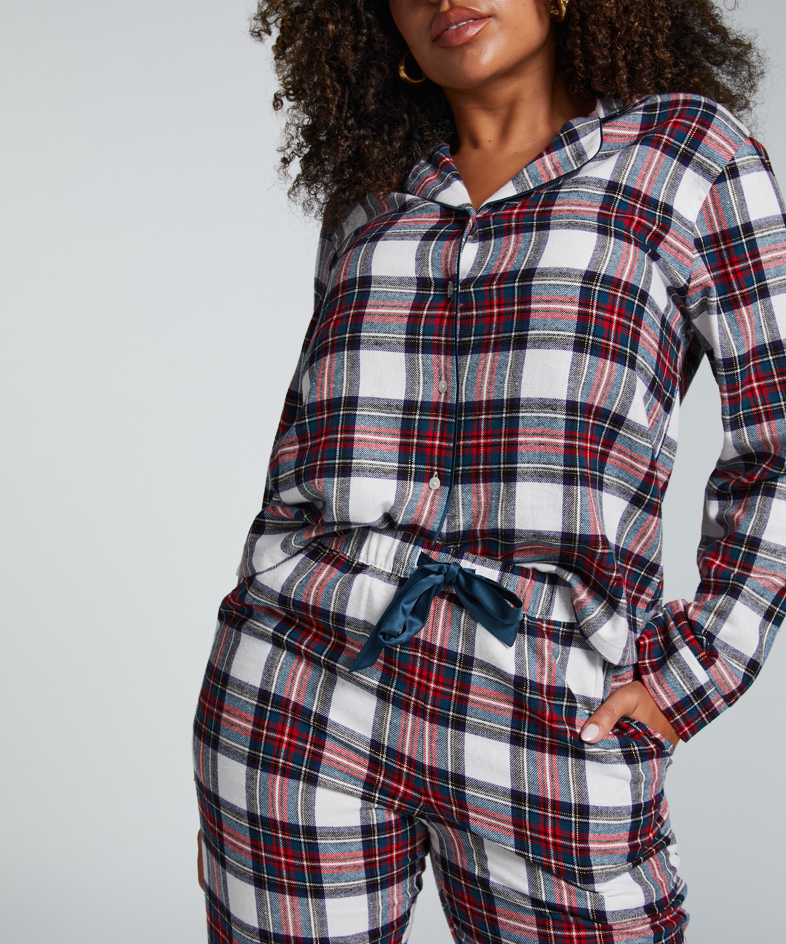 Twill pyjama set, White, main