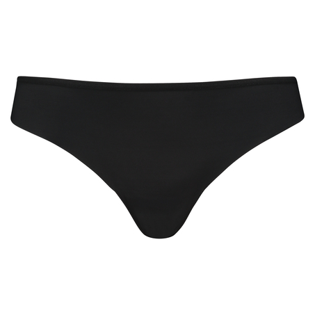 Lace Back Invisible Thong, Black