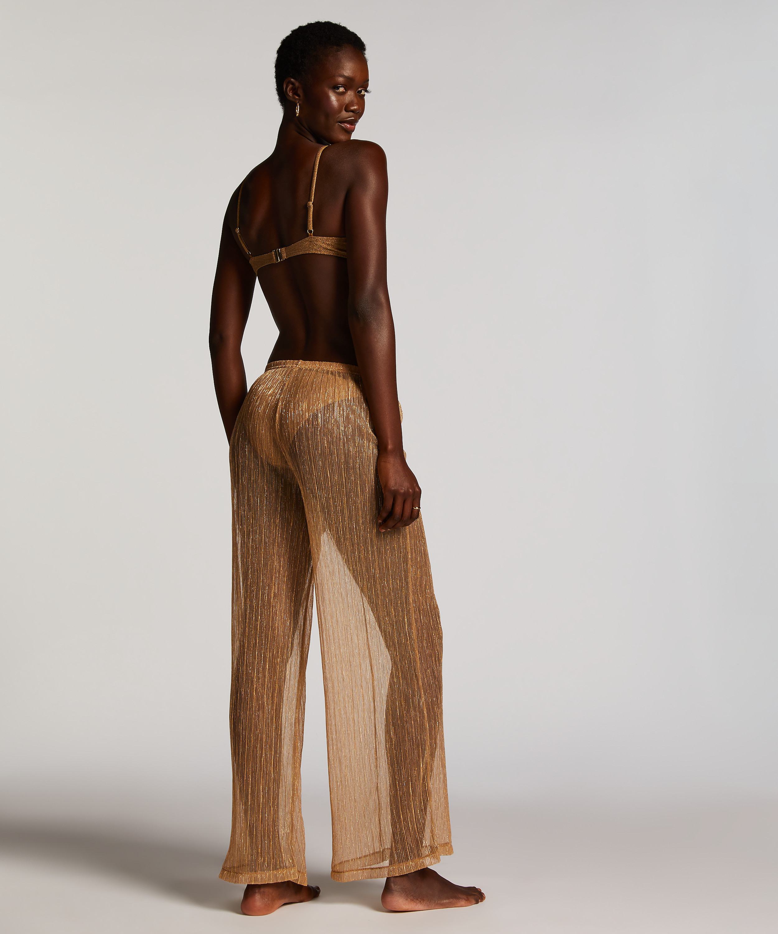 Goldie Shimmer Beach Pants, Yellow, main