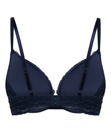 Marine Padded Push-Up Underwired Bra, Blue