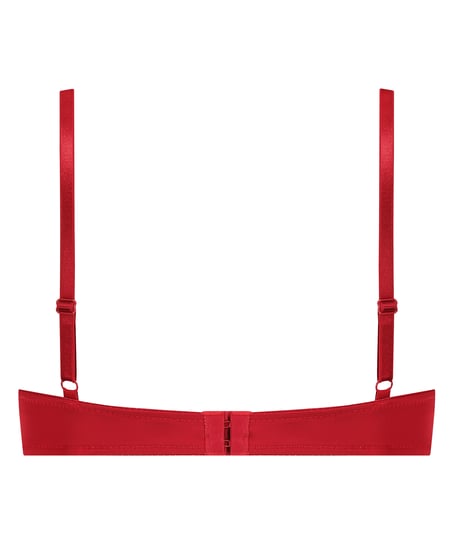 Plunge Padded Underwired Bra, Red