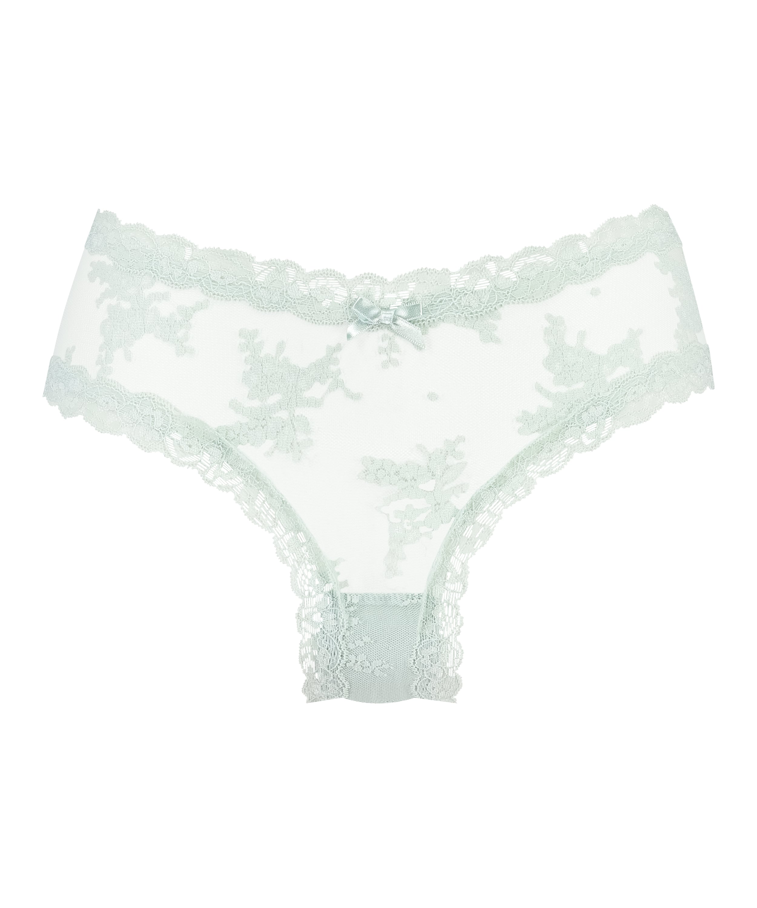 V-shaped Brazilian knickers mesh, Green, main
