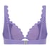 Scallop non-padded underwired bikini top, Purple