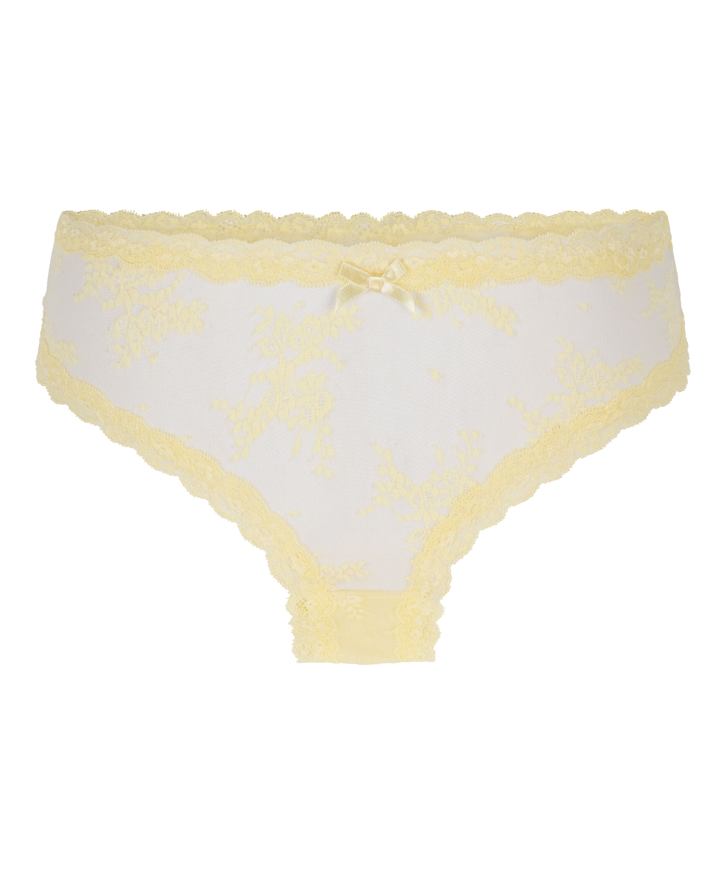 V-shaped Brazilian knickers mesh, Yellow