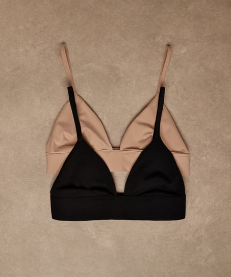 Smooth Triangle Bralette, Beige
