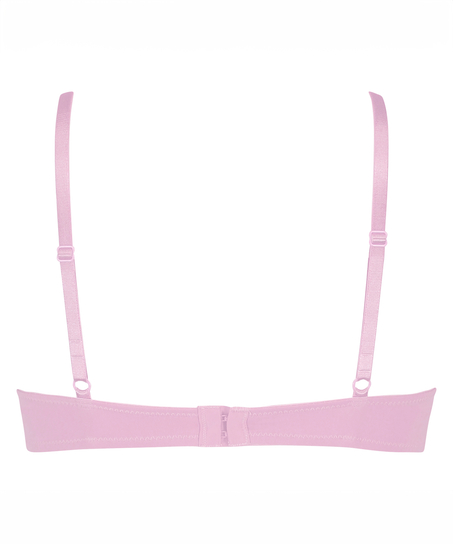 Plunge Padded Underwired Bra, Pink
