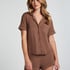 Essential Jersey Short-Sleeved Jacket, Brown