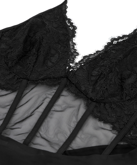 Lora Slip Dress, Black