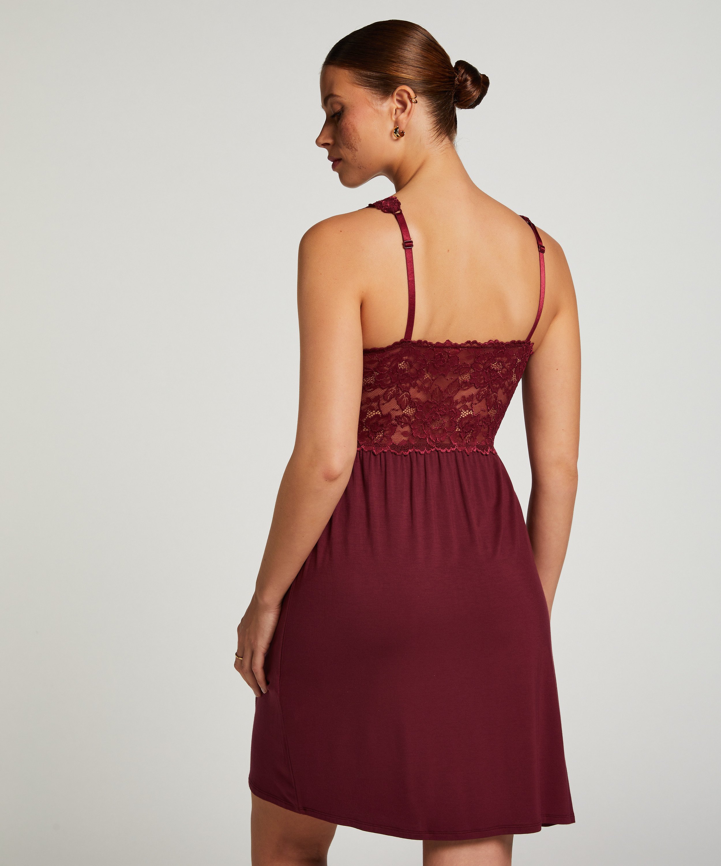 Nora Lace Slip Dress, Purple, main