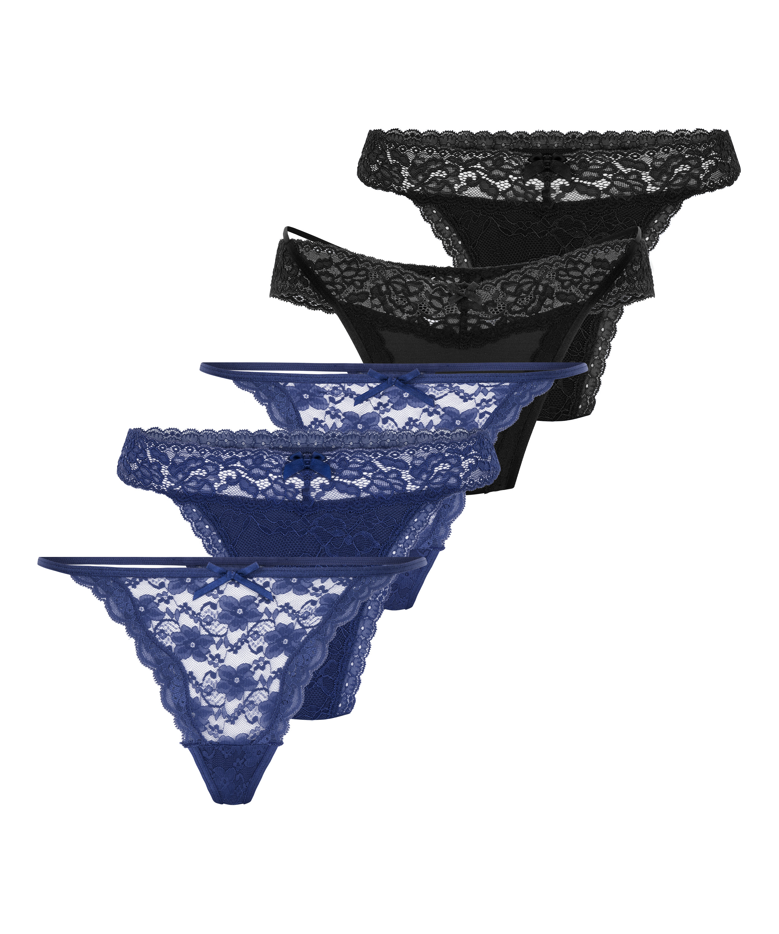 5-pack Fashion Thong, Blue, main