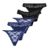 5-pack Fashion Thong, Blue