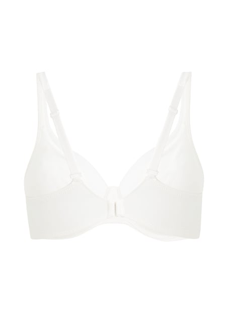 Mesh non-padded underwired bra, White