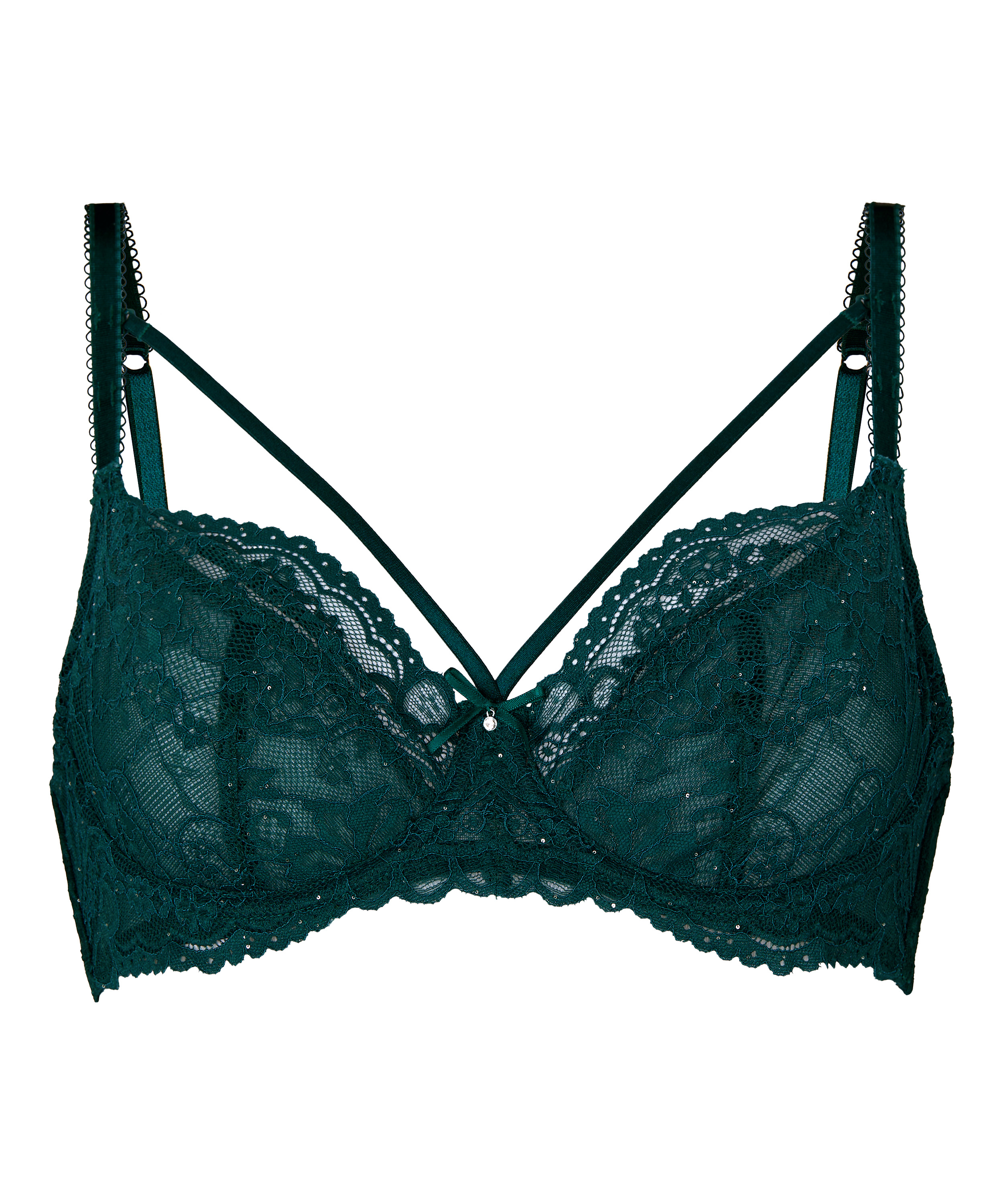 Isadora Non-Padded Underwired Bra, Green, main