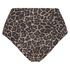 Brazilian high leg Leopard bikini bottoms, Beige