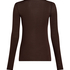 super soft Boatneck Shirt with Cashmere, Brown