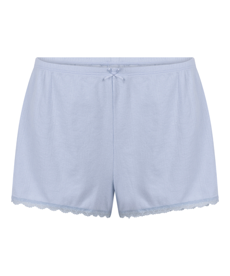 Pointelle Shorts, Blue