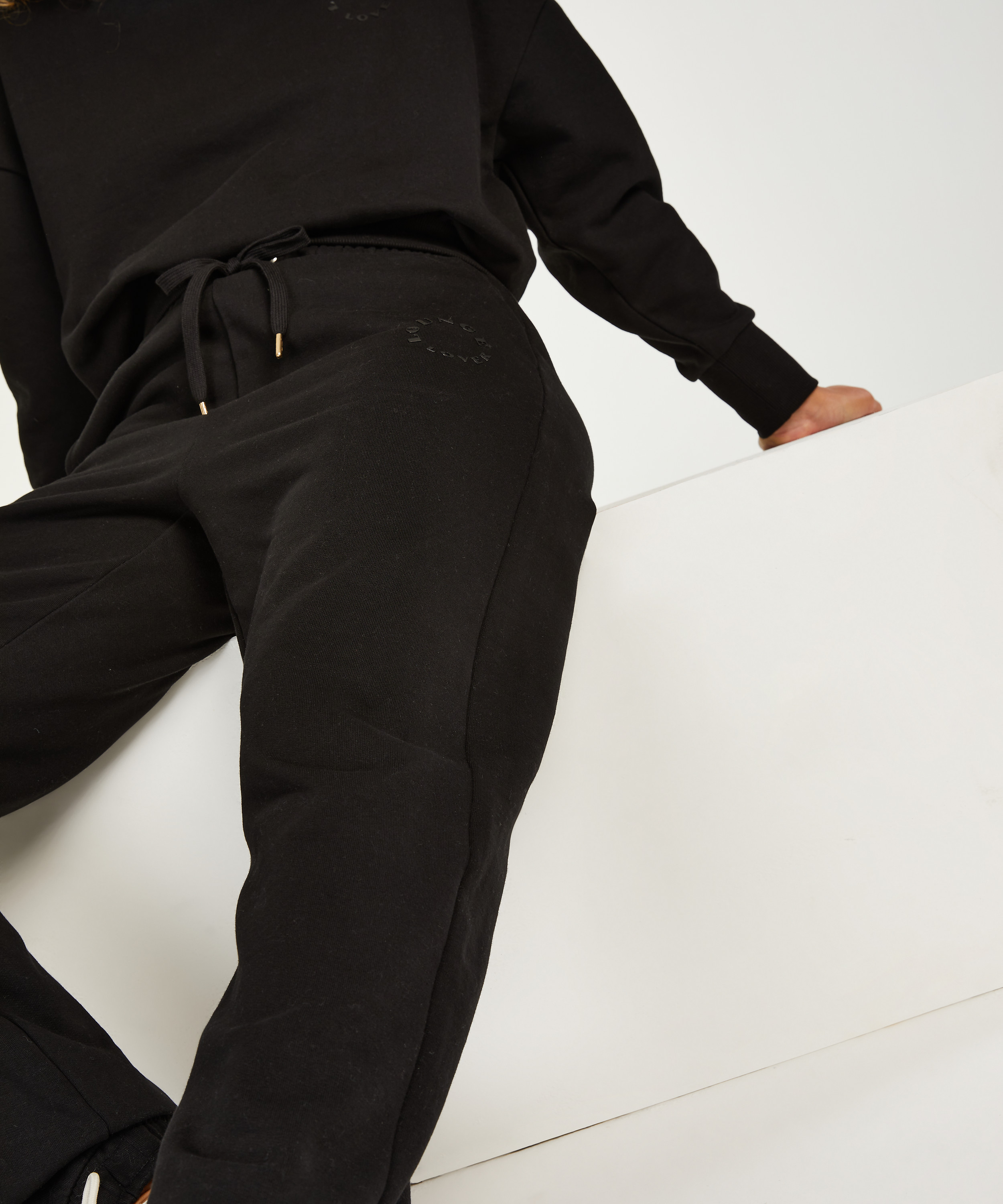 Boyfriend Sweat Joggers, Black, main