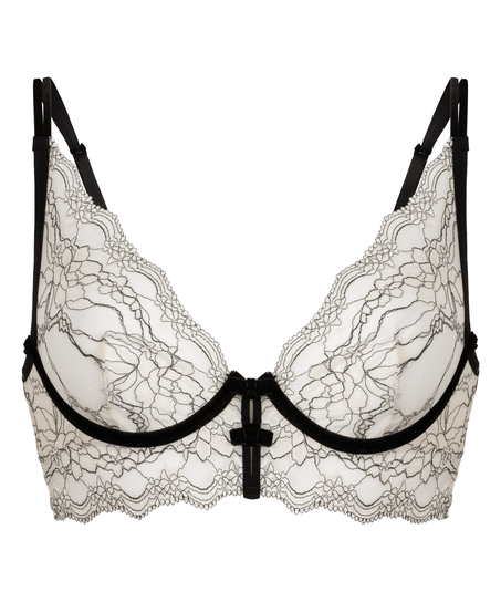 Agnes Non-Padded Underwired Longline Bra, White