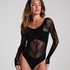 Allover Fishnet Body, Black
