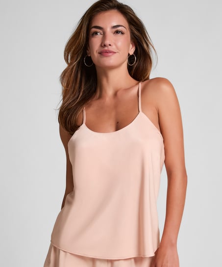 Ayla Satin Cami Top, Pink