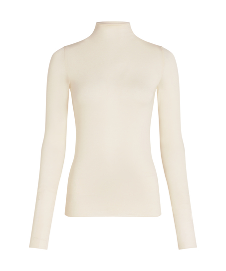 super soft Turtleneck Shirt with Cashmere, White